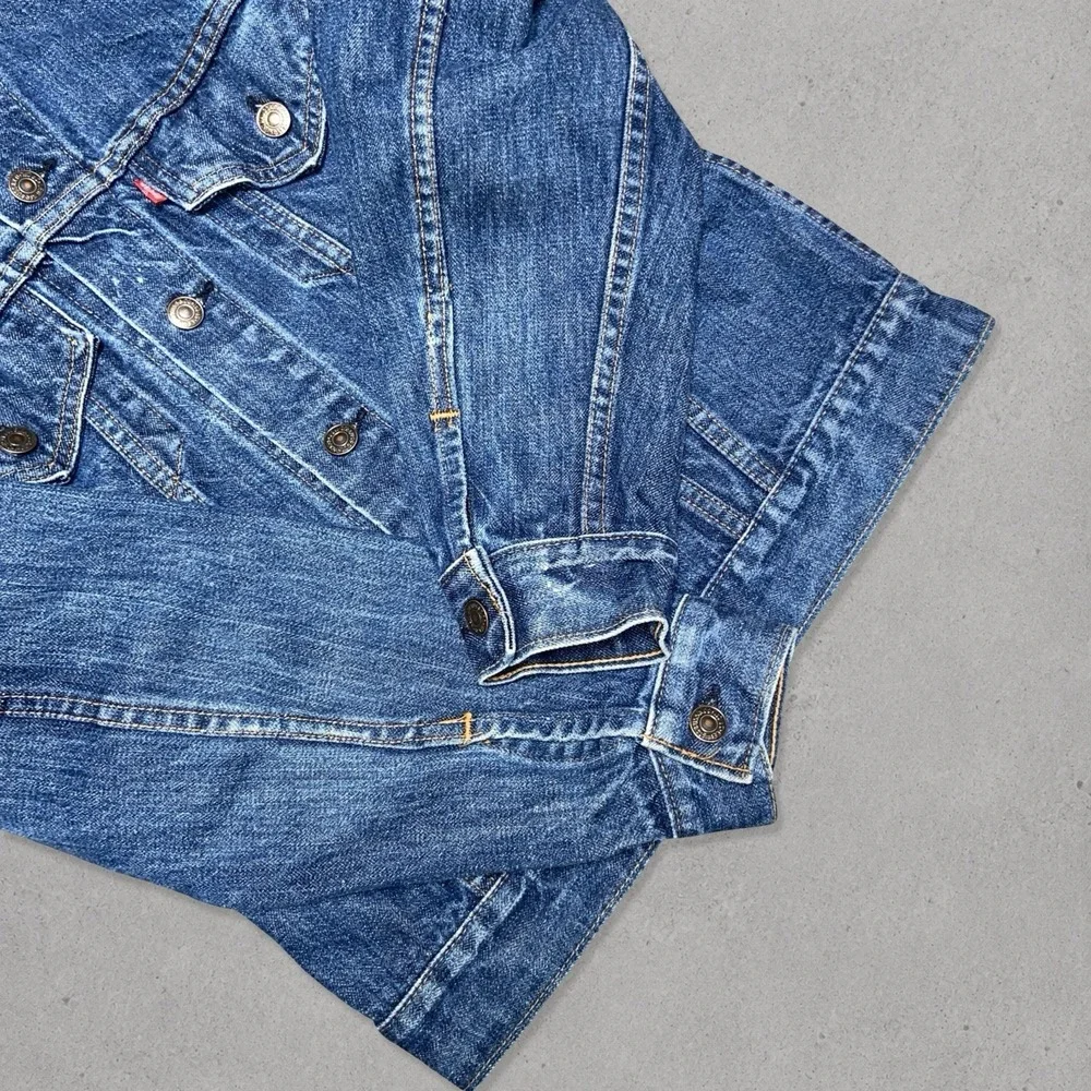 Vintage Early 70s Levi's Denim Trucker Jacket Size 36 USA Made Factory Code 52